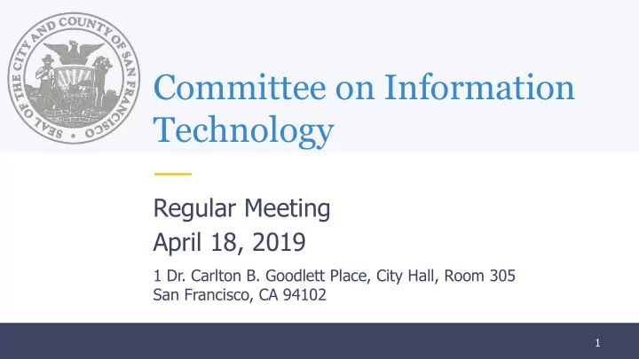 committee on information