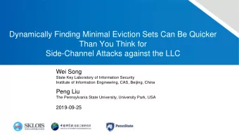 Dynamically Finding Minimal Eviction Sets Can Be Quicker  Than You Think for  Side-Channel Attacks