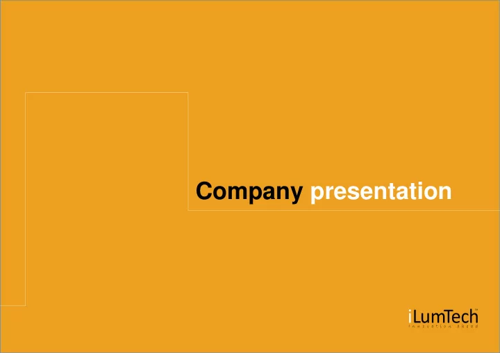 company presentation who we are