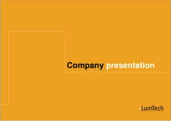 Company presentation  WHO WE ARE  WE OFFER ENGINEERING SERVICES.  WE OFFER LABORATORY SERVICES.  WE