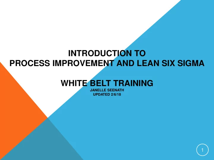 white belt training