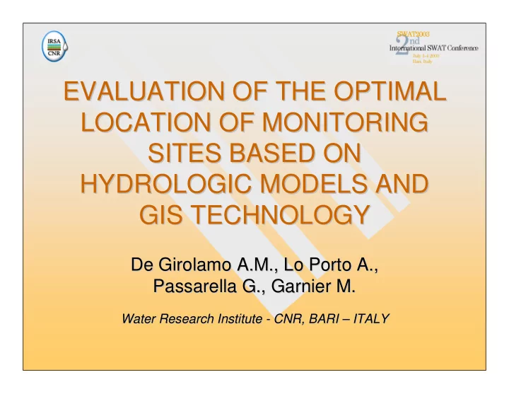 evaluation of the optimal evaluation of the optimal