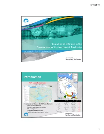 Introduction NWT Centre for Geomatics Information Systems Shared Service  NWT  AB  Factor  Area
