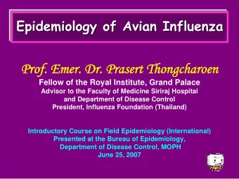 Prof. Emer. Dr. Prasert  Prof. Emer. Dr. Prasert Thongcharoen  Thongcharoen  Fellow of the Royal