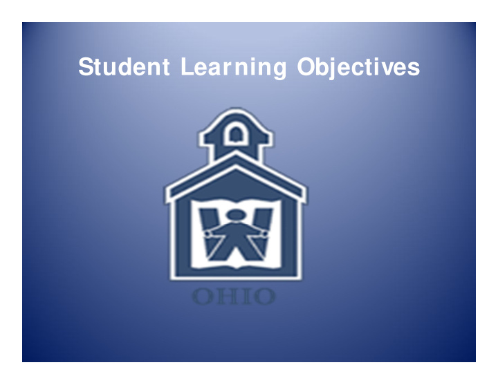 student learning objectives definition of student growth