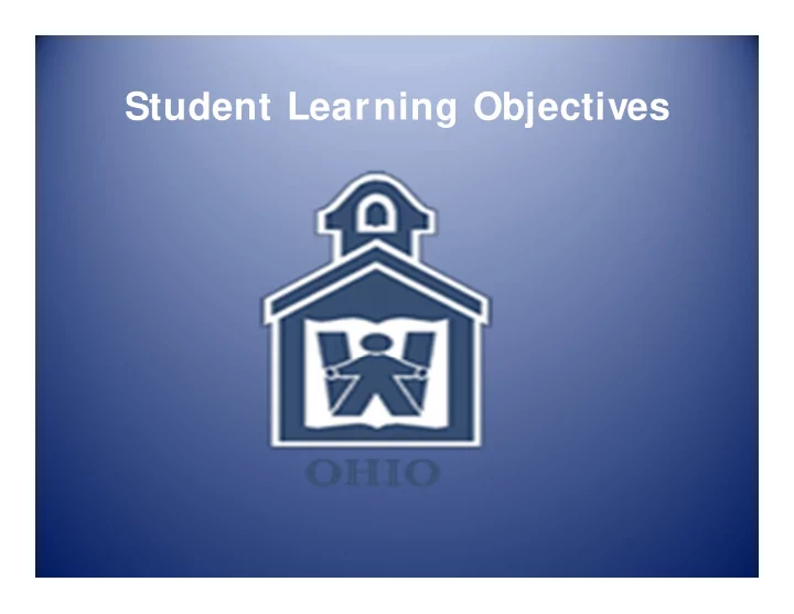student learning objectives definition of student growth