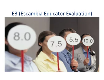 E3 (Escambia Educator Evaluation)  PD360  Educational  Impact  truenorthlogic  Teachscape #1