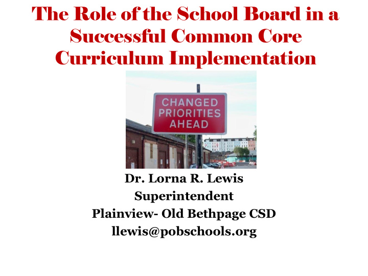 the role of the school board in a
