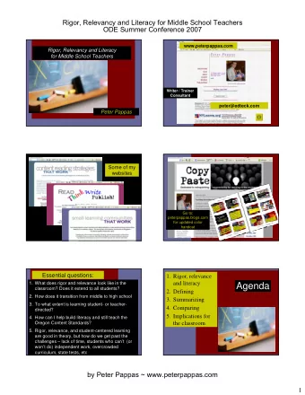 Agenda  classroom? Does it extend to all students?  2. Defining  2. How does it transition from