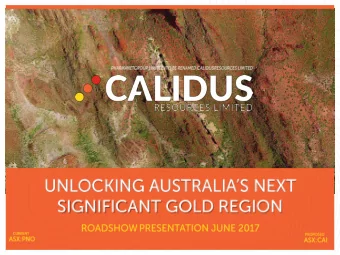 This presentation may include forward looking statements. Forward looking statements are only