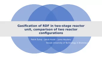 Gasifjcation of RDF in two-stage reactor  unit, comparison of two reactor  confjgurations  Patrik