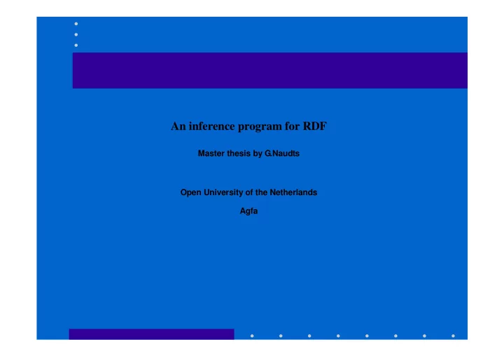 an inference program for rdf