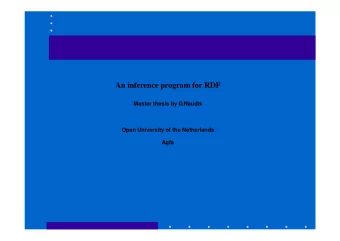 An inference program for RDF  Master thesis by G.Naudts  Open University of the Netherlands  Agfa