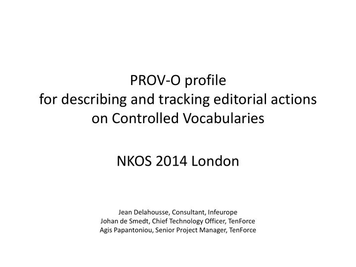 nkos 2014 london jean delahousse consultant infeurope
