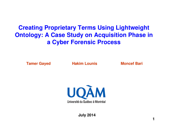 creating proprietary terms using lightweight ontology a