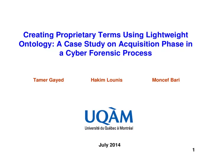 creating proprietary terms using lightweight ontology a