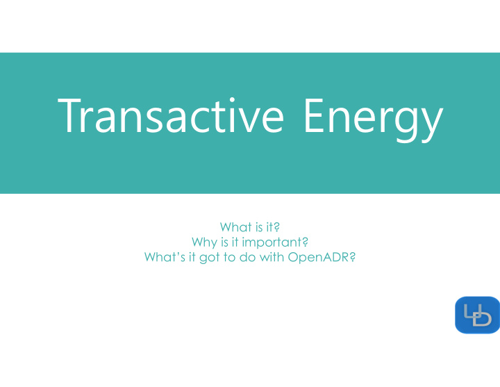 transactive energy