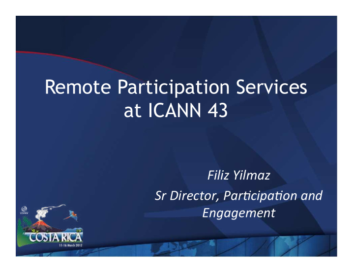 remote participation services at icann 43