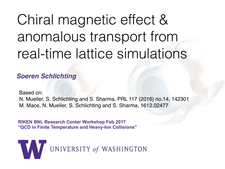 chiral magnetic effect anomalous transport from real time
