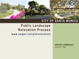 Public Landscape  Relocation Process  www.smgov.net/pldrelocation  AIRPORT COMMISSION  January 27,