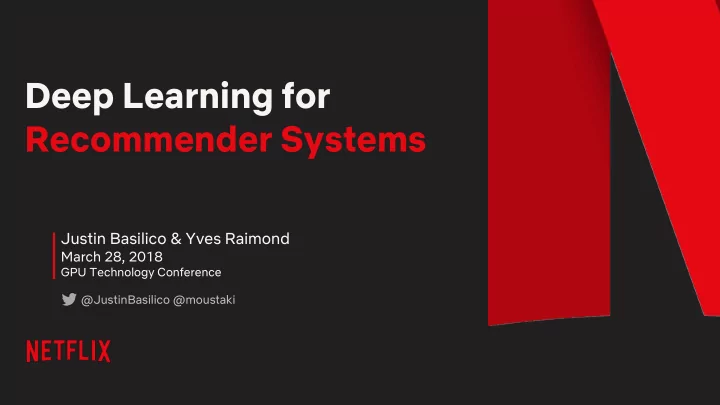 deep learning for recommender systems