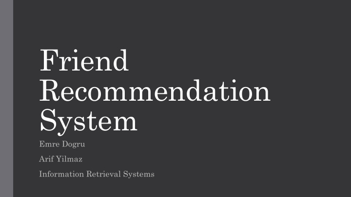 recommendation system