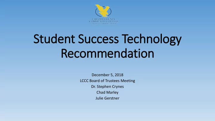 st student su t succ ccess ss t tech chnology gy recom