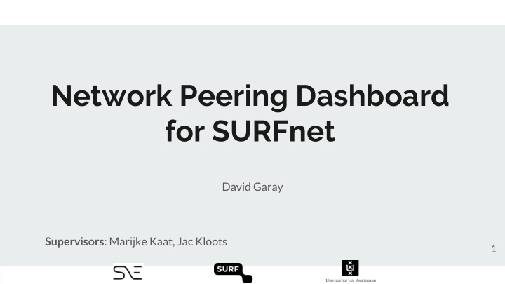 network peering dashboard for surfnet