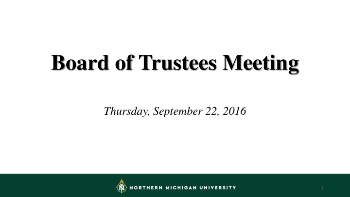 board of trustees meeting