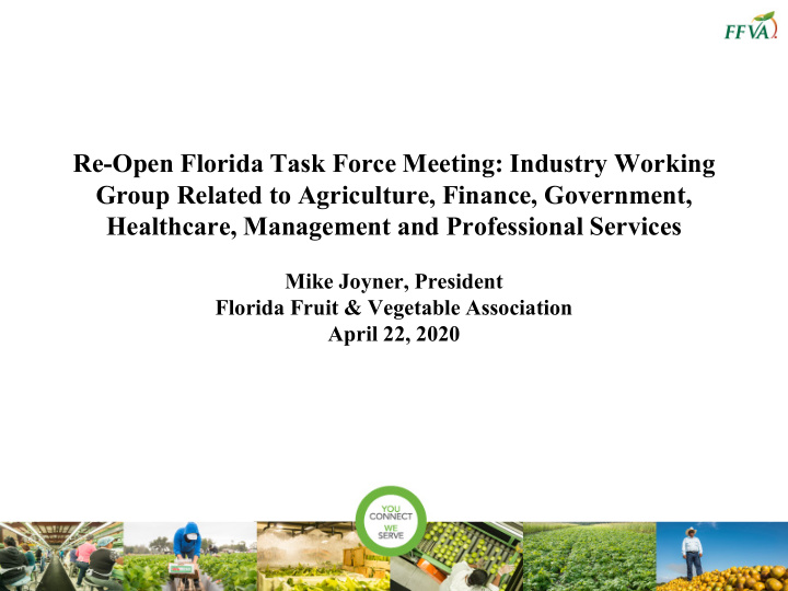 re open florida task force meeting industry working group