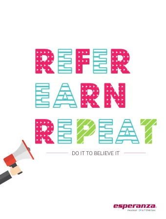 DO IT TO BELIEVE IT  24 x  Hey buddies!  about  esperanza  their new  referral rewards  program