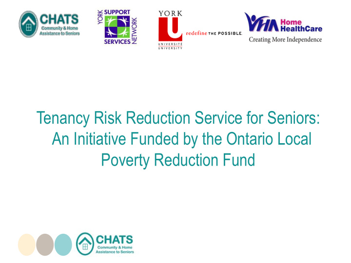 tenancy risk reduction service for seniors an initiative