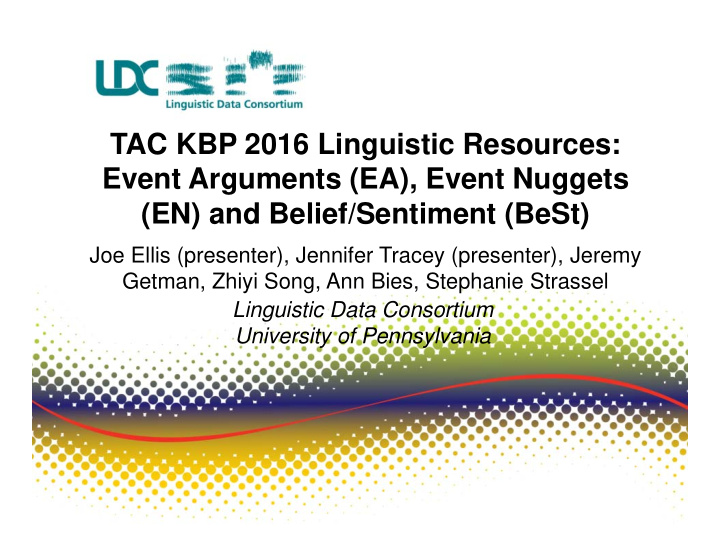 tac kbp 2016 linguistic resources event arguments ea
