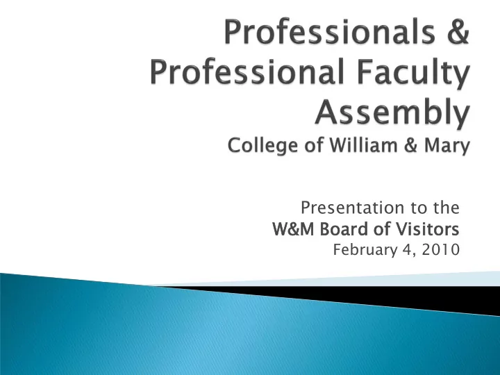presentation to the