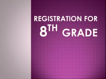 CLASSROOM PRESENTATIONS  Students will receive:  A Link to the Middle School Course