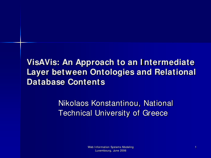 visavis an approach to an i ntermediate layer between