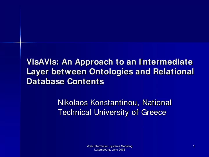 visavis an approach to an i ntermediate layer between