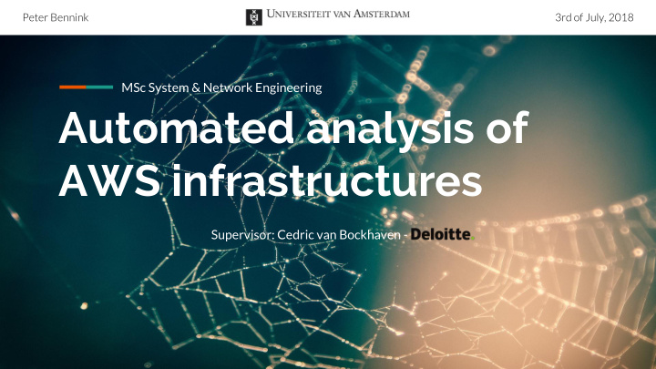 automated analysis of aws infrastructures