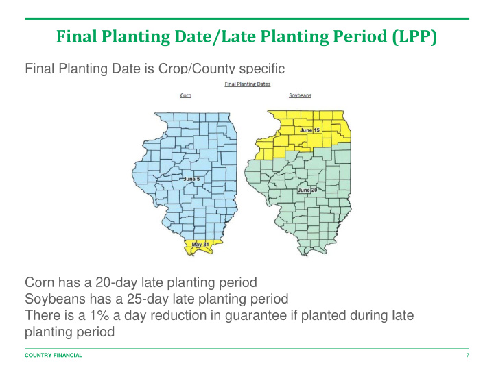 final planting date late planting period lpp