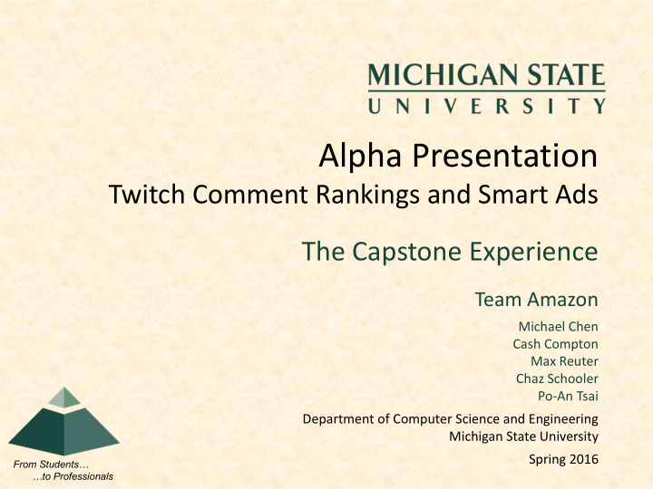 alpha presentation