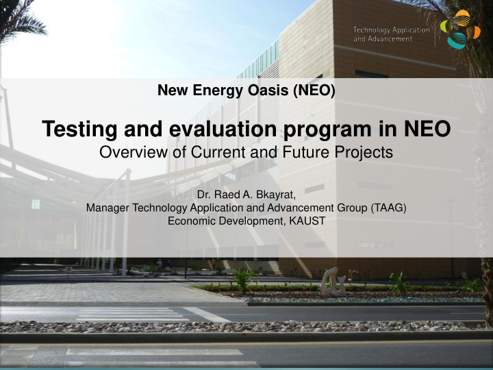 testing and evaluation program in neo