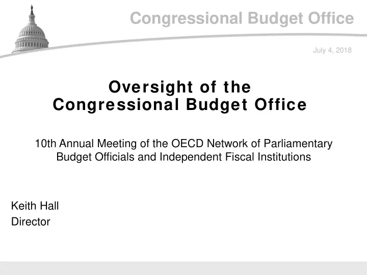 congressional budget office