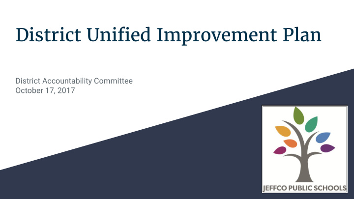 district unified improvement plan