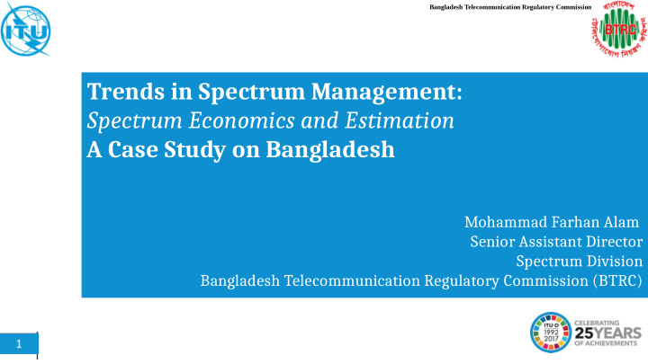trends in spectrum management spectrum economics and