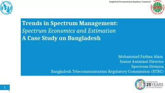 Trends in Spectrum Management:  Spectrum Economics and Estimation  A Case Study on Bangladesh