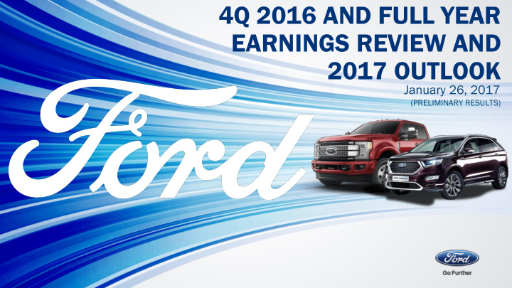 4q 2016 and full year earnings review and 2017 outlook