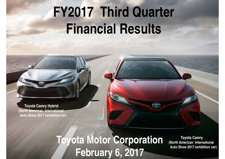 fy2017 third quarter financial results