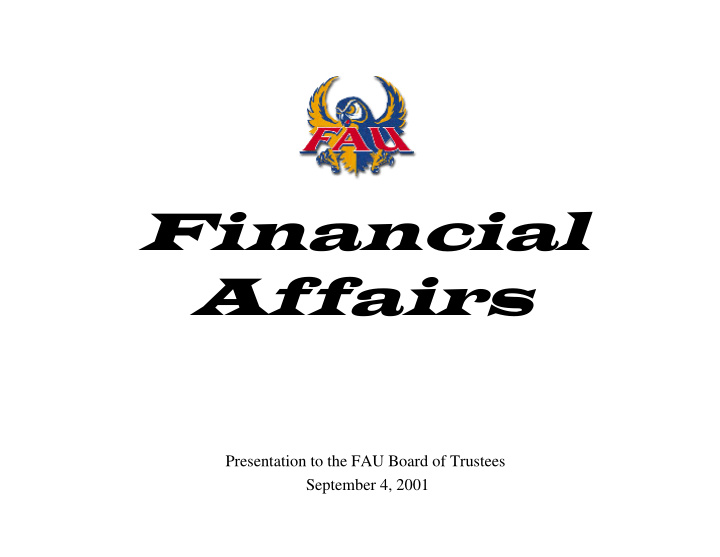 financial affairs