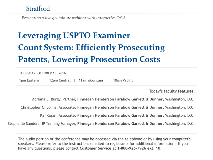 patents lowering prosecution costs