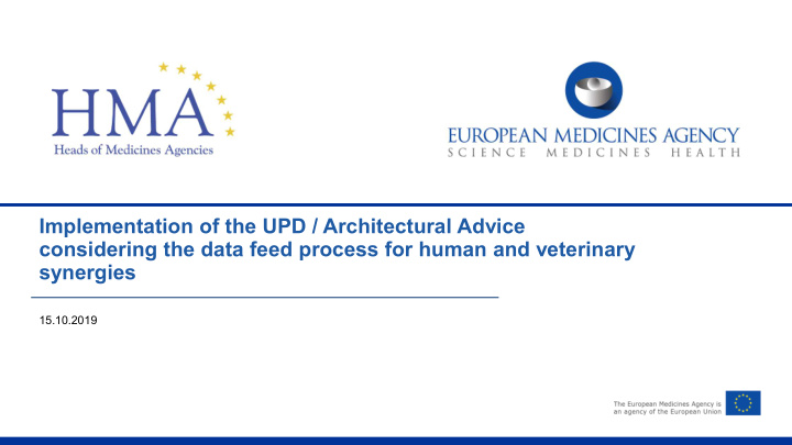 implementation of the upd architectural advice